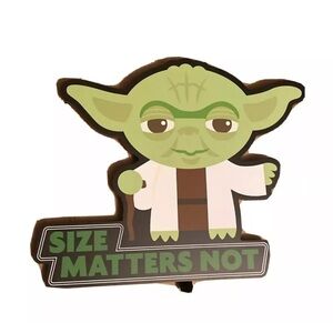 YODA Size Matters Not Star Wars Hallmark Wooden Sign Baby Child Room Decoration
